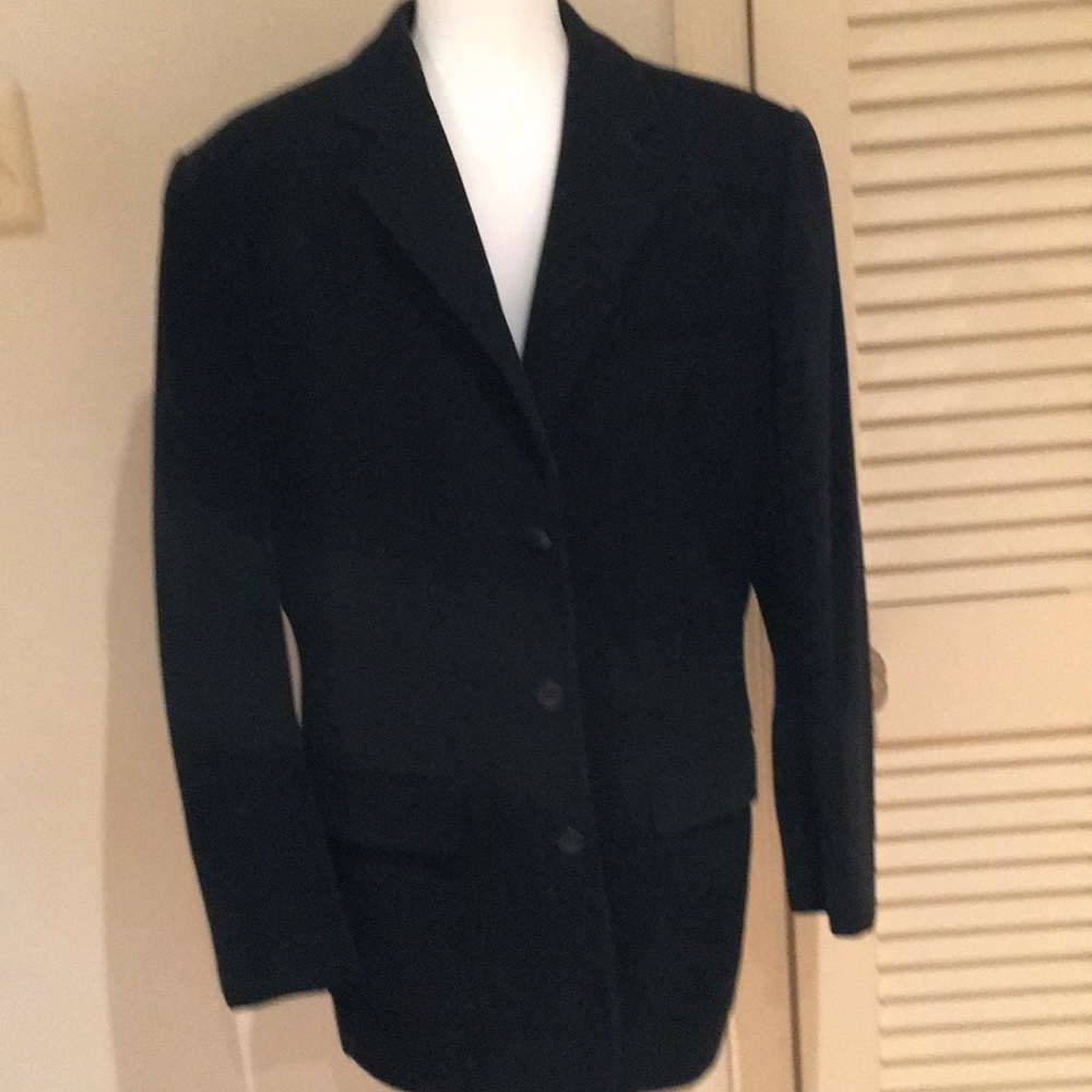 Men’s Claiborne black wool cotton blend blazer